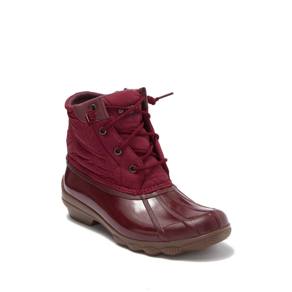 Sperry Syren Gulf Quilted Duck Boot Sz 10 Red NEW